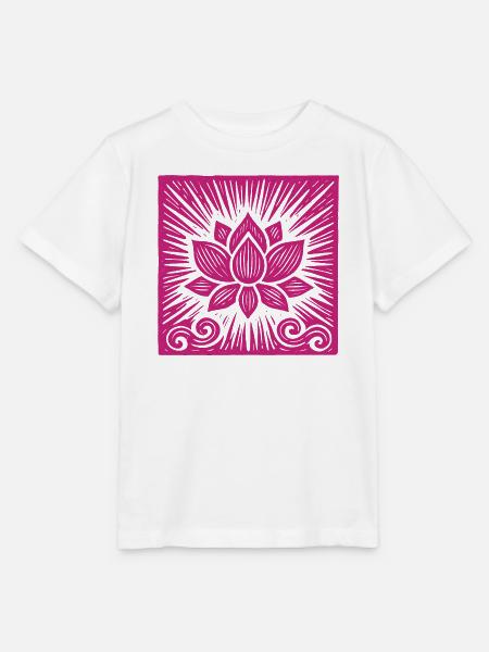 YOGA LOTUS - Stanley/Stella Kinder T-Shirt MINI CREATOR - Weiß