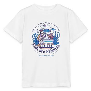 Fische sind Freunde - Stanley/Stella Kinder T-Shirt MINI CREATOR  - Weiß - Vorne - Maike (125cm)