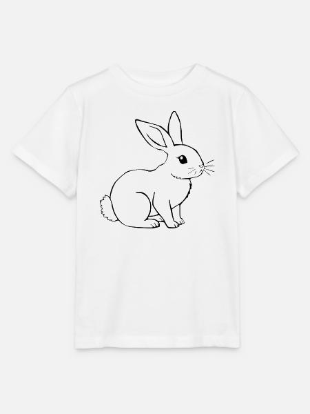 Hase Kaninchen T-shirt Geschenk - Stanley/Stella Kinder T-Shirt MINI CREATOR - Weiß