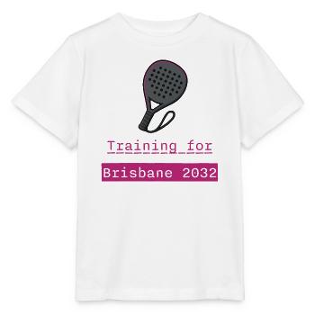 Padel Training Brisbane 2032 - Stanley/Stella MINI CREATOR Kids’ T-Shirt - white - Front - Maike (125cm)