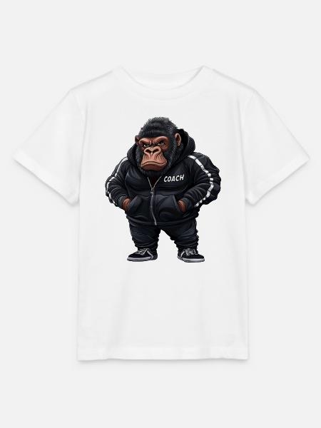 Gorilla Coach - Stanley/Stella Kinder T-Shirt MINI CREATOR  - Weiß