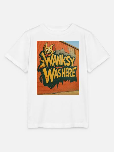 Wanksy Was Here Graffiti - Stanley/Stella Kinder T-Shirt MINI CREATOR - Weiß