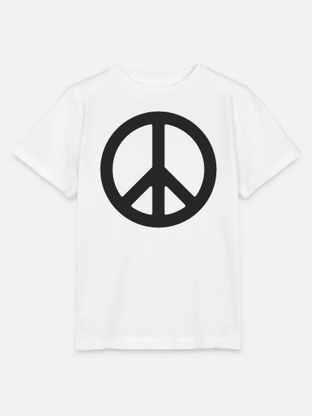 Friedenssymbol im Minimalstil - Stanley/Stella Kinder T-Shirt MINI CREATOR  - Weiß