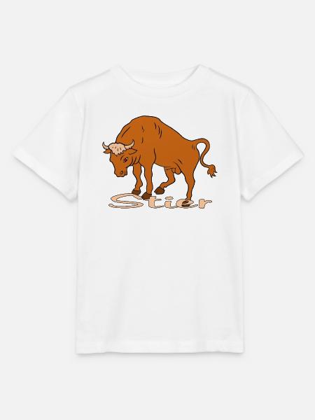 Sternzeichen Stier - Stanley/Stella Kinder T-Shirt MINI CREATOR - Weiß