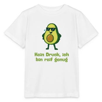 Avocado no print ripe enough - Stanley/Stella MINI CREATOR Kids’ T-Shirt - white - Front - Maike (125cm)