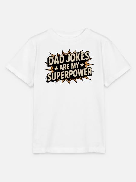 Vaterwitze sind meine Superkraft - Stanley/Stella Kinder T-Shirt MINI CREATOR - Weiß