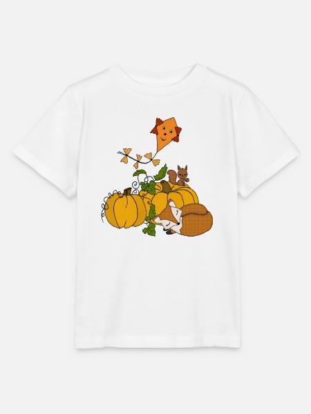 10_Kuerbis_im_Herbst - Stanley/Stella Kinder T-Shirt MINI CREATOR - Weiß