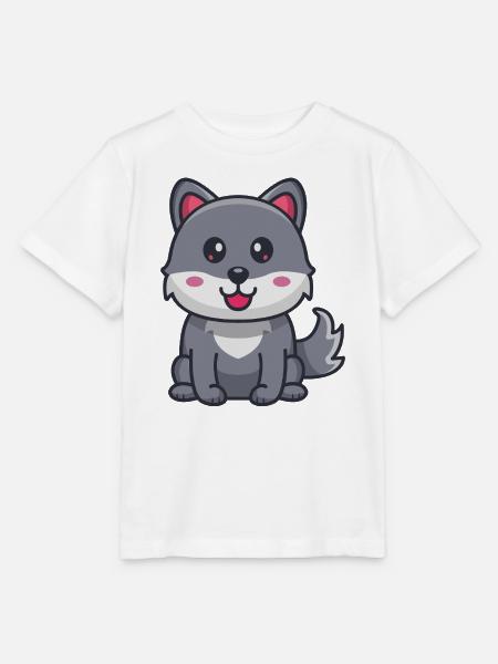 Hund Karikatur - Stanley/Stella Kinder T-Shirt MINI CREATOR - Weiß
