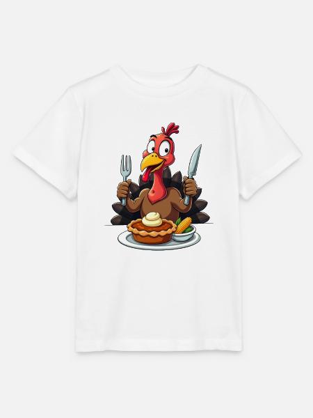 Thanksgiving Lustiger Thanksgiving Truthahn - Stanley/Stella Kinder T-Shirt MINI CREATOR - Weiß