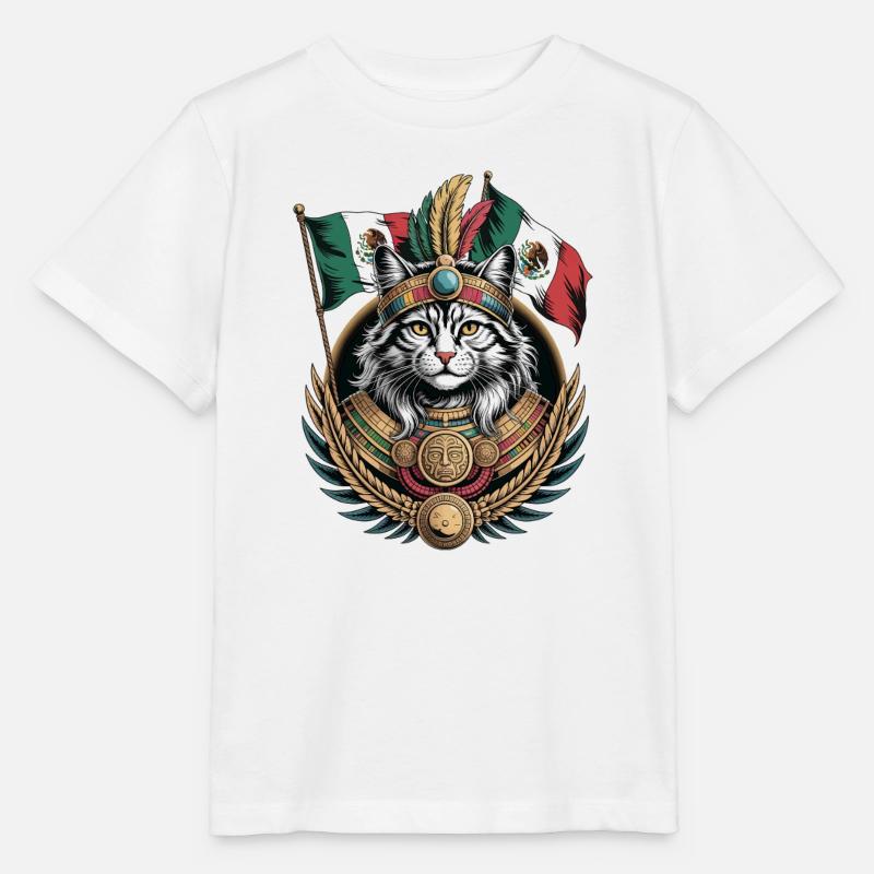 Maja Mexiko Katze - Stanley/Stella Kinder T-Shirt MINI CREATOR  - Weiß