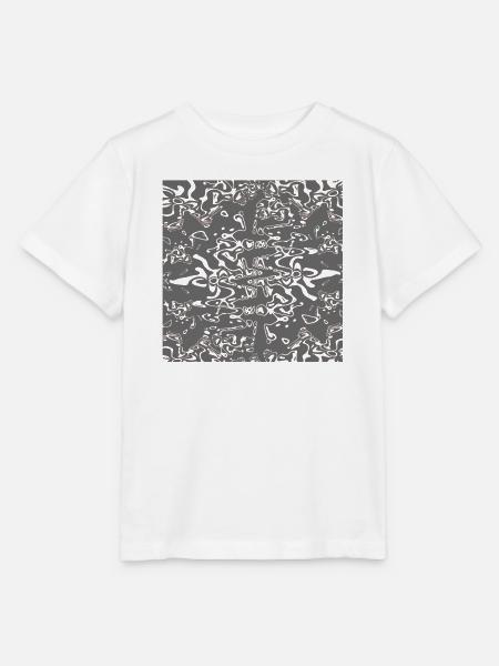 Grauorganische Textur - Stanley/Stella Kinder T-Shirt MINI CREATOR  - Weiß