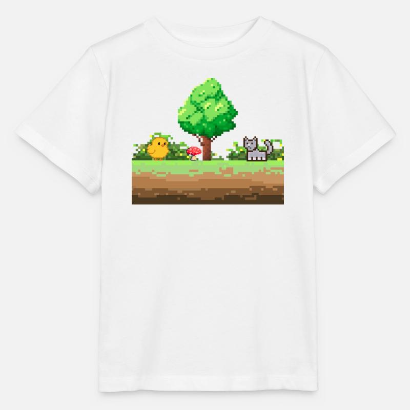 Pixelgarten Abenteuer - Stanley/Stella Kinder T-Shirt MINI CREATOR - Weiß