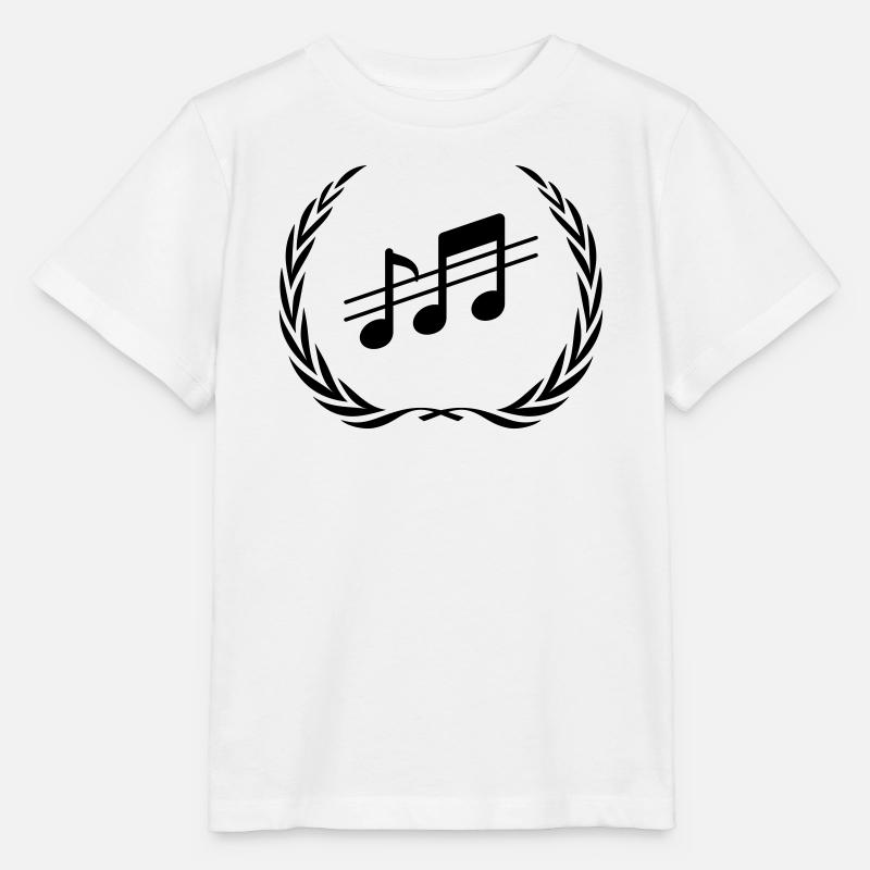 Music Notes Wreath - Stanley/Stella MINI CREATOR Kids’ T-Shirt - white