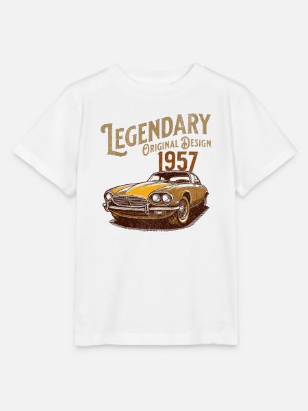 Legendäres 1957 Auto Retro Design - Stanley/Stella Kinder T-Shirt MINI CREATOR - Weiß