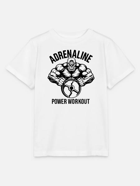 Adrenalin Power Workout T-Shirt - Stanley/Stella Kinder T-Shirt MINI CREATOR - Weiß