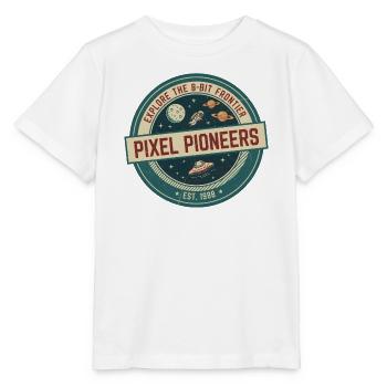 Pixel Pioneers Badge - Stanley/Stella MINI CREATOR Kids’ T-Shirt - white - Front - Maike (125cm)