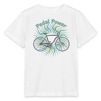 Pedal Power - Stanley/Stella Kinder T-Shirt MINI CREATOR  - Weiß - Vorne - Maike (125cm)