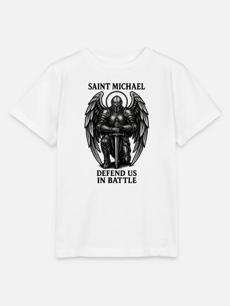 Sankt Michael Ritter des Lichts - Stanley/Stella Kinder T-Shirt MINI CREATOR  - Weiß