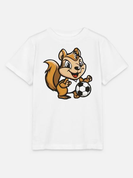 Eichhörnchen Fußball - Stanley/Stella Kinder T-Shirt MINI CREATOR - Weiß