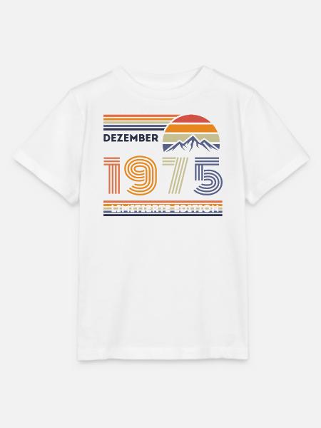 Vintage Geburtstag Limitierte – Dezember 1975 - Stanley/Stella Kinder T-Shirt MINI CREATOR - Weiß