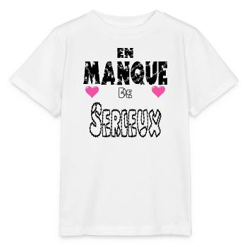 En Manque de Sérieux - T-shirt bio MINI CREATOR Stanley/Stella Enfant - blanc - Devant - Maike (125cm)