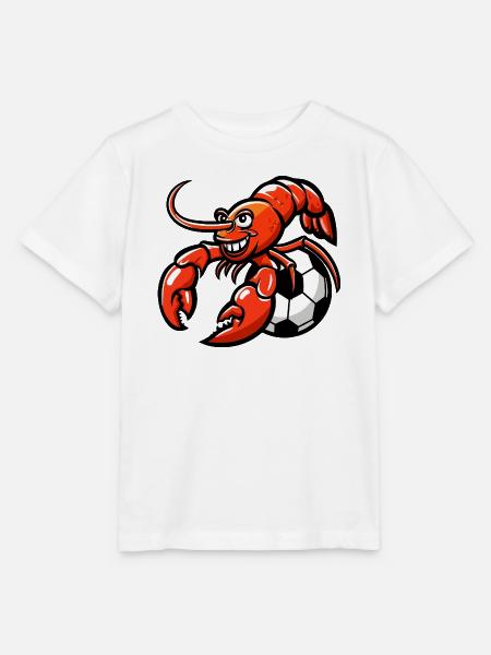  Krabbe mit Fußball - Stanley/Stella Kinder T-Shirt MINI CREATOR  - Weiß