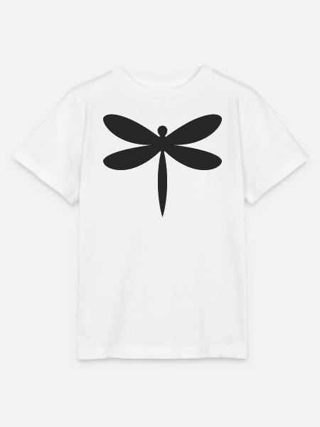 Libelle Silhouette  - Stanley/Stella Kinder T-Shirt MINI CREATOR  - Weiß