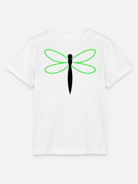 Libelle Silhouette - Stanley/Stella Kinder T-Shirt MINI CREATOR - Weiß