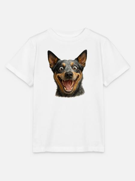 Lachender Hundekopf - Stanley/Stella Kinder T-Shirt MINI CREATOR - Weiß