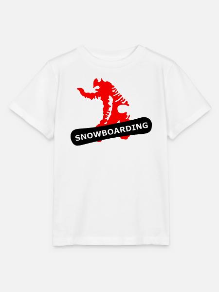 Snowboarding - Stanley/Stella Kinder T-Shirt MINI CREATOR  - Weiß