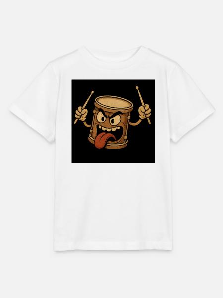 Aggressiver Trommelmonster - Stanley/Stella Kinder T-Shirt MINI CREATOR  - Weiß
