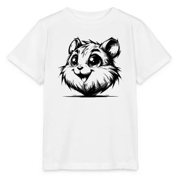 Drôle de hamster sourire Rongeur plein de joie de vivre - T-shirt bio MINI CREATOR Stanley/Stella Enfant - blanc - Devant - Maike (125cm)