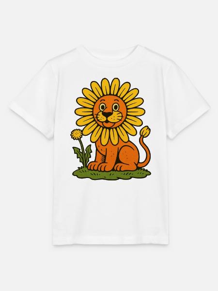 Sonnenblumenmähnenlöwe - Stanley/Stella Kinder T-Shirt MINI CREATOR - Weiß