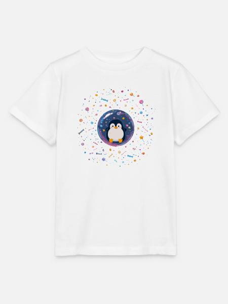 Penguin Glaskugel mit Süßigkeiten - Stanley/Stella Kinder T-Shirt MINI CREATOR - Weiß