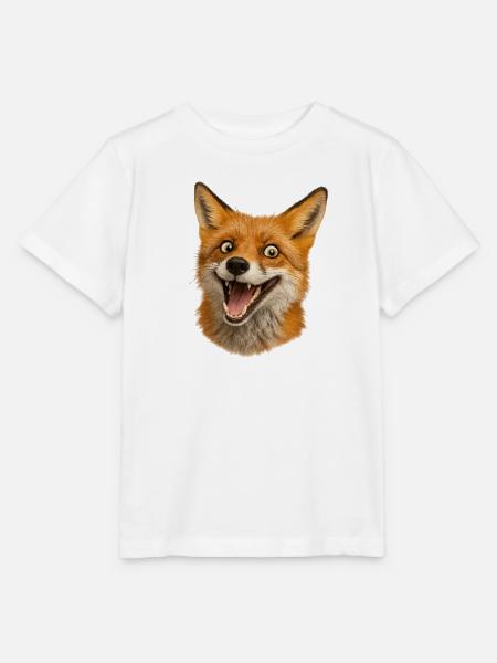 Fuchshead Freude Illustration - Stanley/Stella Kinder T-Shirt MINI CREATOR - Weiß