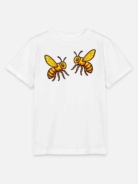 Leuchtende Honigbienen - Stanley/Stella Kinder T-Shirt MINI CREATOR - Weiß