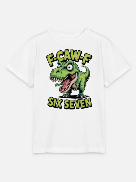 F Caw F Six Seven Dino Tee - Stanley/Stella Kinder T-Shirt MINI CREATOR - Weiß