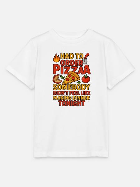 Pizzaabend-Proklamation, lustiges Beziehungsessen - Stanley/Stella Kinder T-Shirt MINI CREATOR  - Weiß