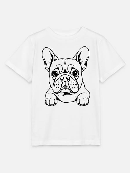 Französische Bulldogge Geschenk Weihnachten - Stanley/Stella Kinder T-Shirt MINI CREATOR - Weiß