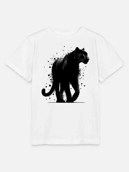 Eleganter Panther - Stanley/Stella Kinder T-Shirt MINI CREATOR - Weiß
