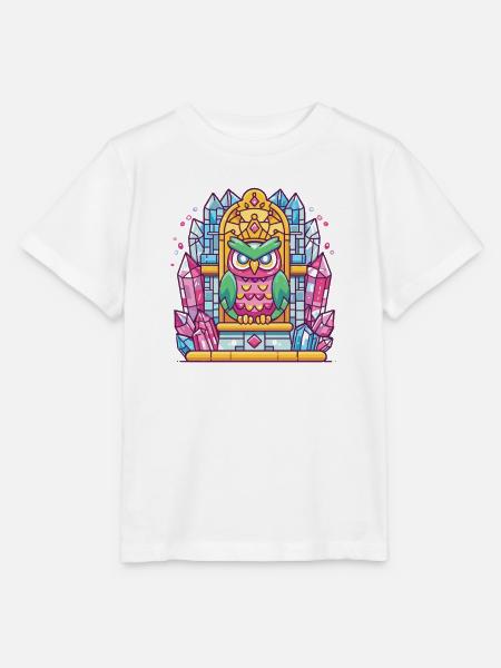 Bunte Kristalleule auf Thron - Stanley/Stella Kinder T-Shirt MINI CREATOR - Weiß