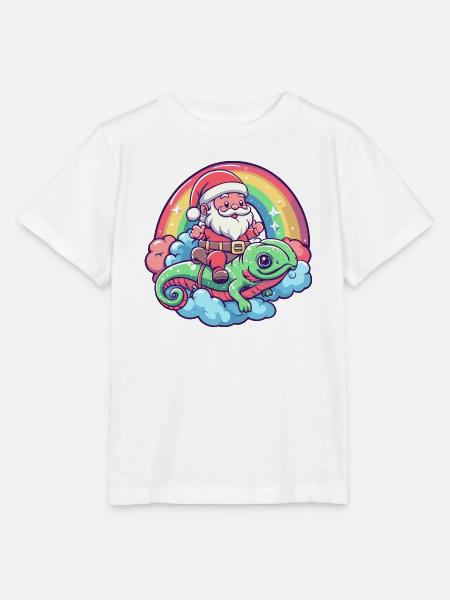 Chameleon Weihnachtsmann Weihnachten - Stanley/Stella Kinder T-Shirt MINI CREATOR  - Weiß