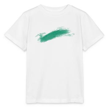 Green Brush Breeze Abstract Motif - Stanley/Stella MINI CREATOR Kids’ T-Shirt - white - Front - Maike (125cm)