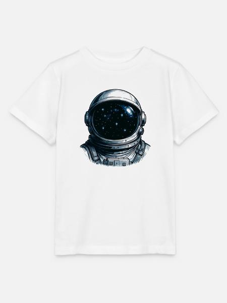 Astronaut Visier Sternenhimmel - Stanley/Stella Kinder T-Shirt MINI CREATOR  - Weiß