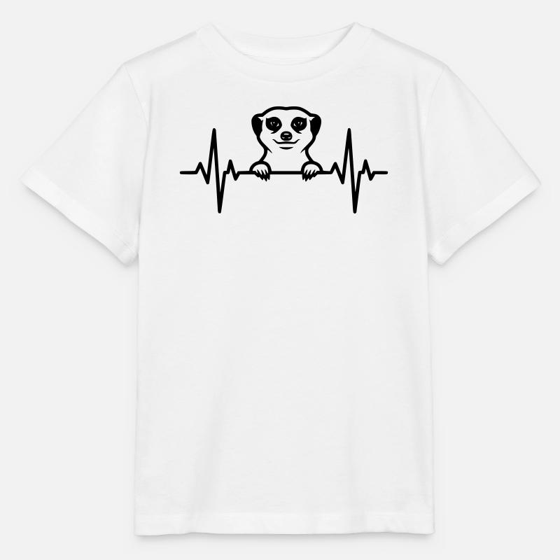 Erdmännchen Herzschlag Illustration - Stanley/Stella Kinder T-Shirt MINI CREATOR  - Weiß