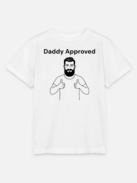 Papa sagt: Daddy Approved - Stanley/Stella Kinder T-Shirt MINI CREATOR - Weiß