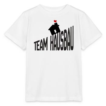 Team Hausbau - Stanley/Stella Kinder T-Shirt MINI CREATOR  - Weiß - Vorne - Maike (125cm)