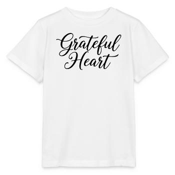 Grateful Heart Script - Stanley/Stella Kinder T-Shirt MINI CREATOR  - Weiß - Vorne - Maike (125cm)
