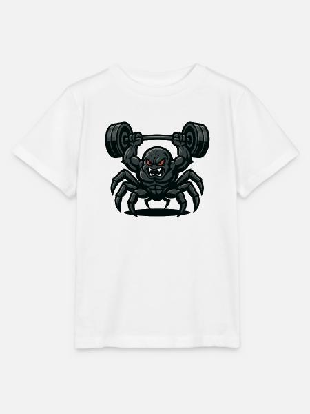 Beast Tarantula Gym – Mächtige Spinne mit Hanteln - Stanley/Stella Kinder T-Shirt MINI CREATOR  - Weiß