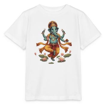Ganesha im Lotusfluss - Stanley/Stella Kinder T-Shirt MINI CREATOR  - Weiß - Vorne - Maike (125cm)